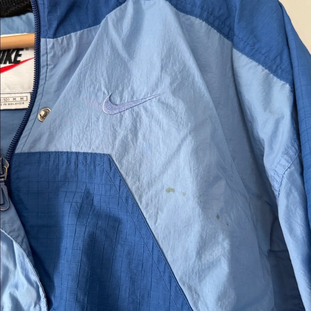 Vintage Nike Two-Tone Blue Raincoat medium - Picture 3 of 7
